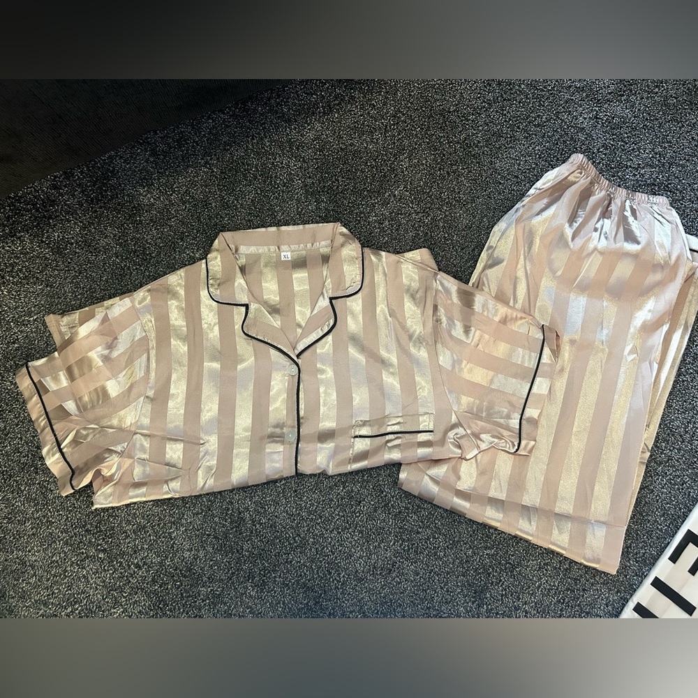 Champagne satin like pajamas